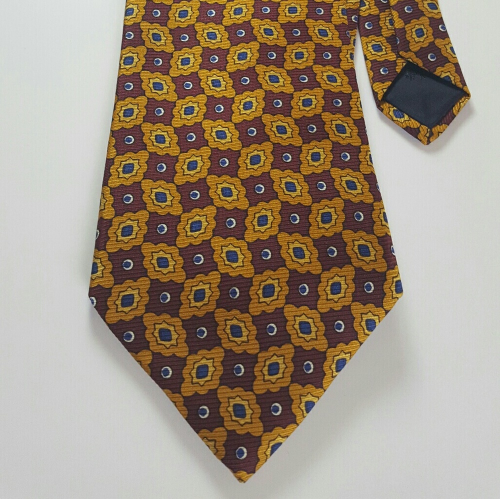 Mens Brooks Brothers Makers Red/Gold/Blue All Silk